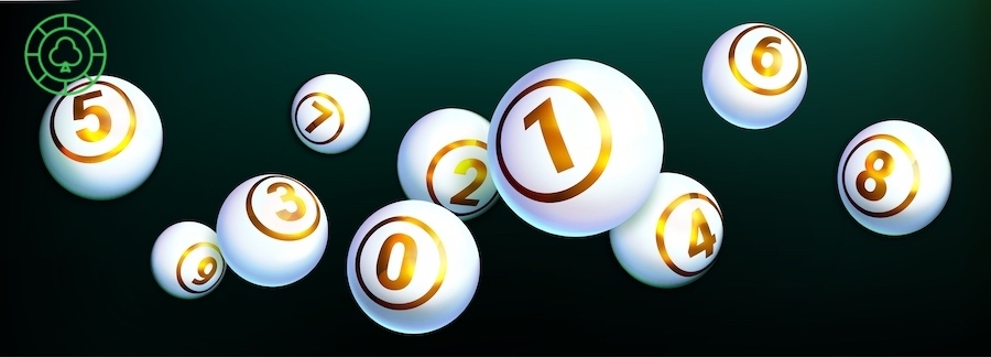 Realistična bingo loto lopta dobitne kombinacije. Lutrija ili keno kockanje.
